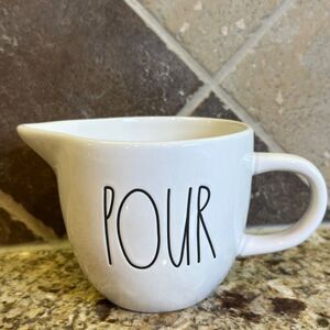Rae Dunn POUR Pitcher Large Letter Creamer  Farmhouse Country Decor
